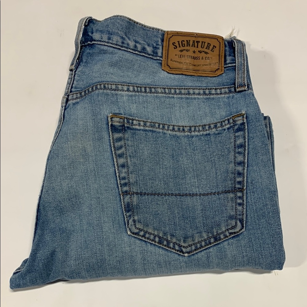 Signature by Levi Strauss 32x32 0536 Light Blue‎ Denim Jeans Bootcut
